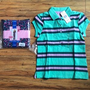 NWT Tommy Polo shirts and Blush Jumpsuit set Size 14/16